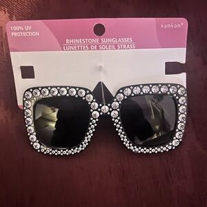 Black Rhinestone Sunglasses